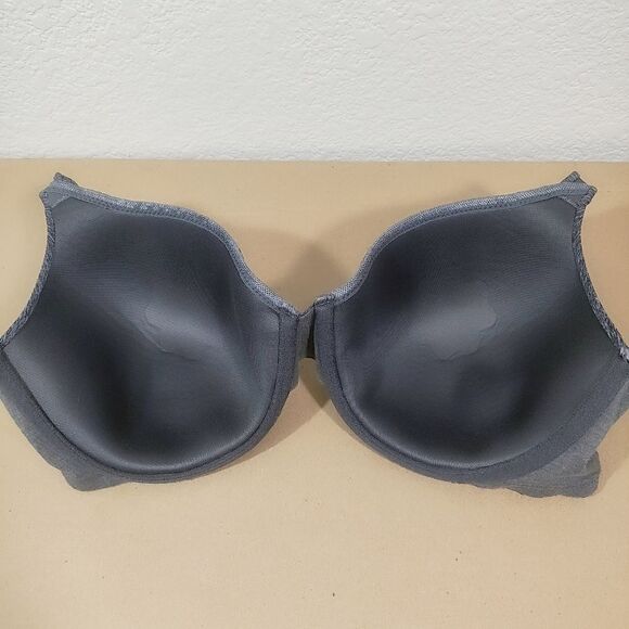 Hanes Multi-way Full Coverage Underwire Gray T-shirt Bra -B - Picture 3 of 6